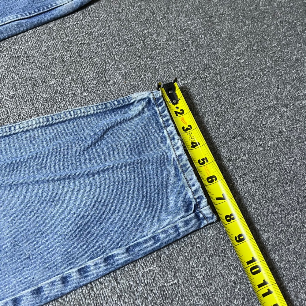 L.L.Bean Classic Fit Jeans 37x29 Light Wash Distressed Straight Leg Denim - Picture 5 of 16